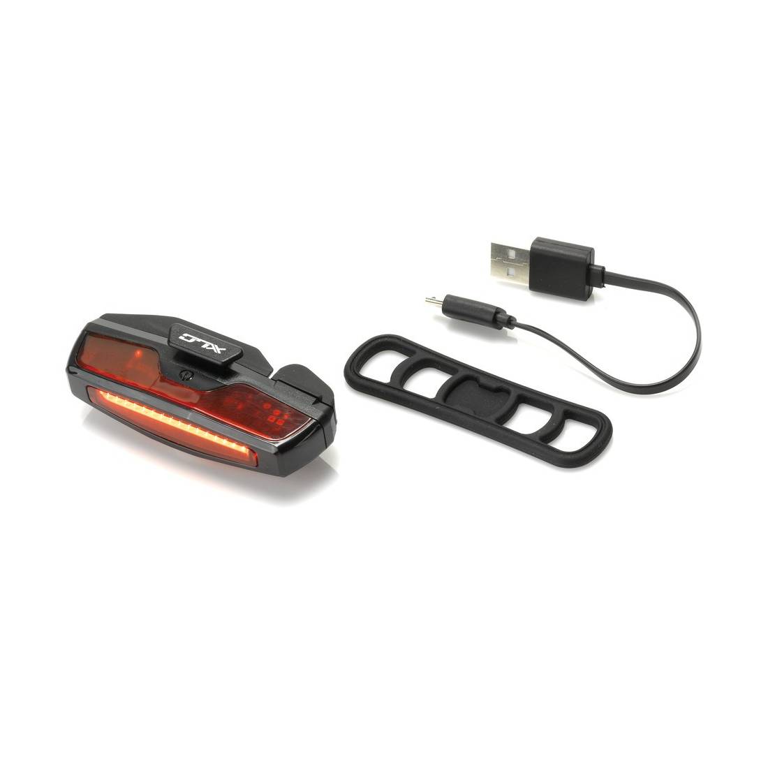 XLC CL-R21 Akku-Rückleuchte für alle Räder, rot/schwarz