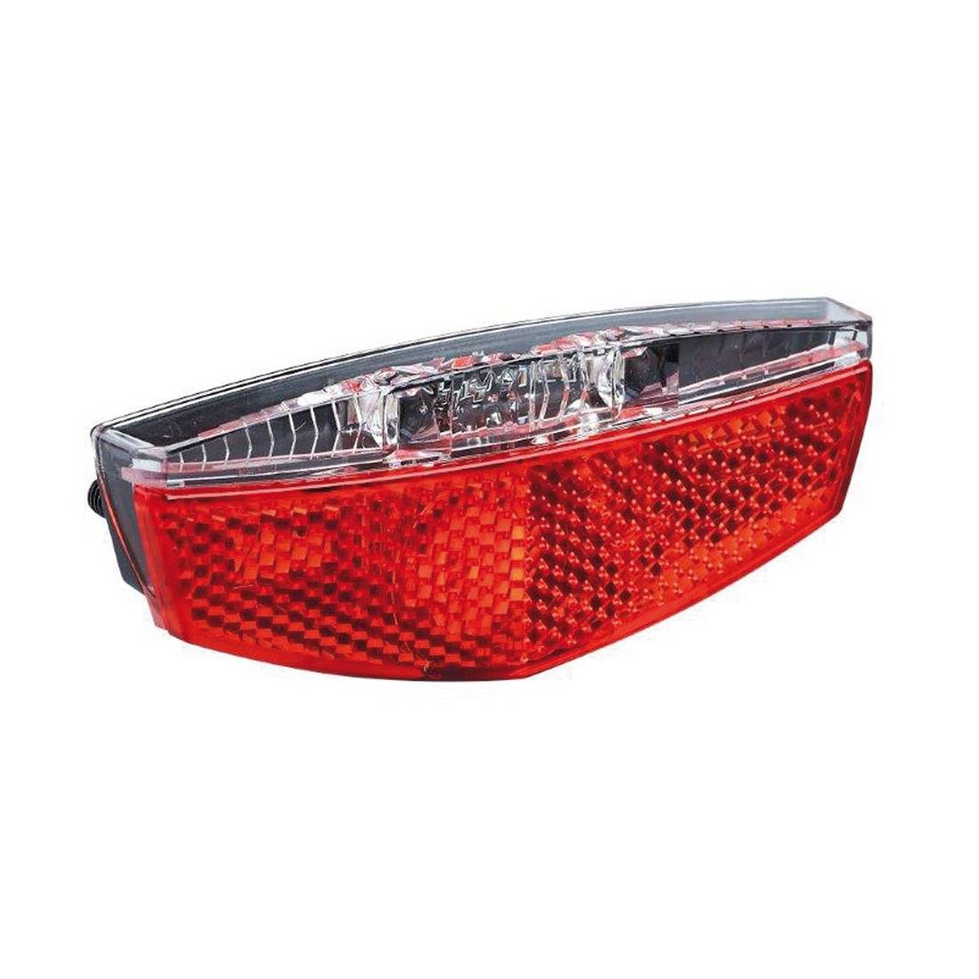 Büchel 53752 Tivoli E-Bike-Rücklicht, Gepäckträger, 6-48V, rot/schwarz