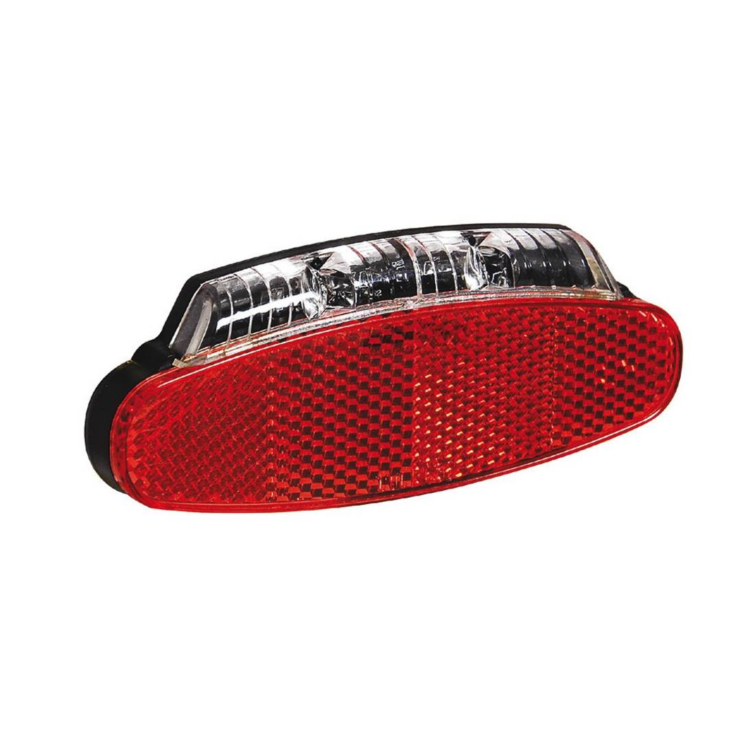 Büchel 50507105 LED-Rücklicht Broadway Stoptech mit Standlicht Gepäckträgerbefestigung, rot/schwarz