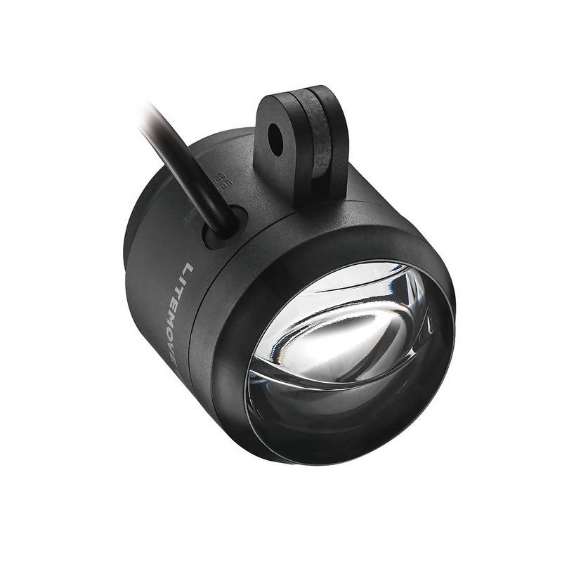 Litemove SE-70 E-Bike-Scheinwerfer für E-Bikes mit Halter oben, schwarz