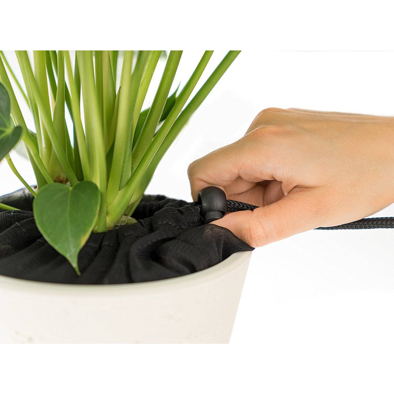 reer 83221 Pflanzenschutznetz, Nylon, Ø 30 cm, schwarz