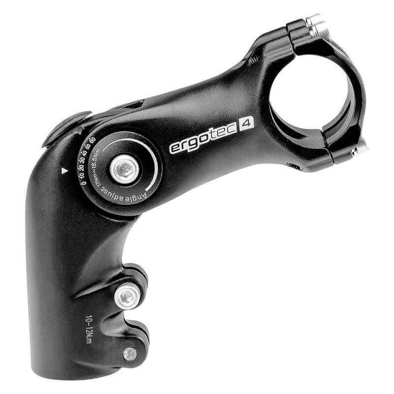 ergotec 40191001 1-1/8" A-Head Vorbau "Octopus 50", Länge: 90 mm, Lenker: 25,4 mm, Alu, SL4, schwarz