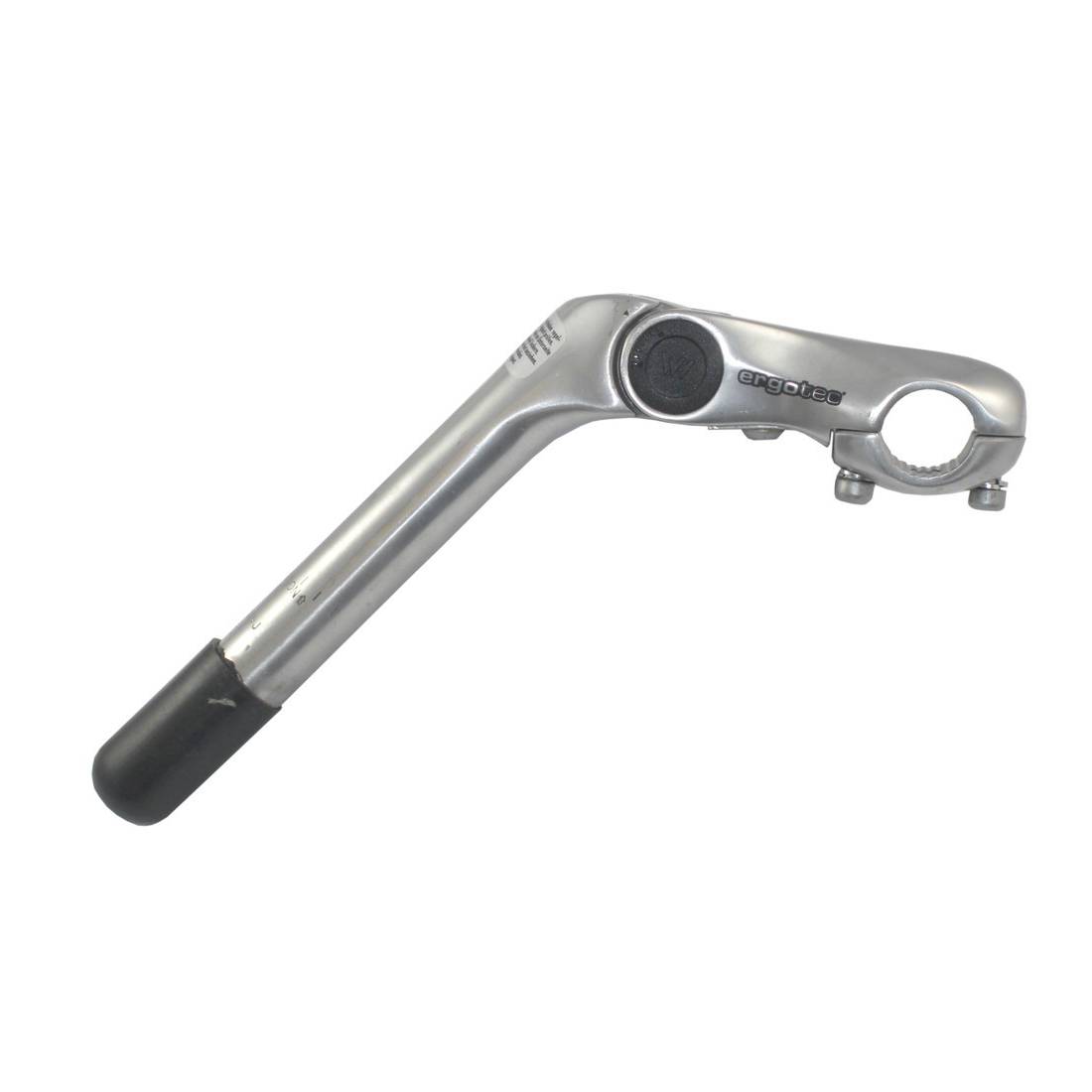 ergotec 33650001 1-1/8" Vorbau "Kobra Vario", Schaft: 180 mm, Länge: 90 mm (-10/+50°), Lenker: 25,4 mm, Alu, silber