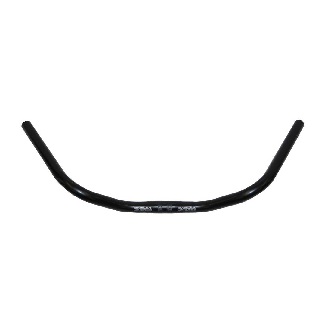ergotec 15713031 Lenkerbügel Country Stahl, Ø 25,4mm, 590mm, 67°, schwarz