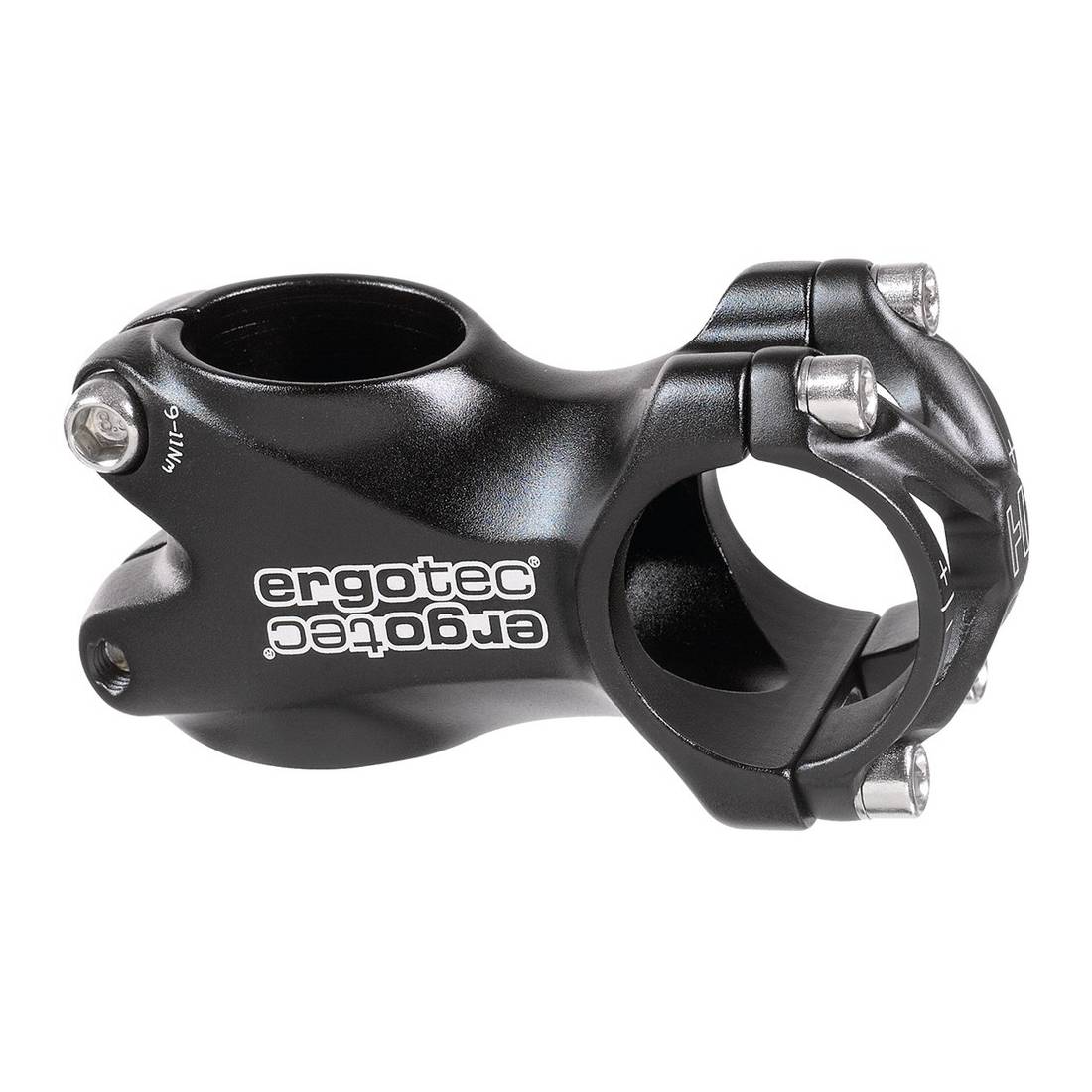 ergotec 40449001 1-1/8" A-Head Vorbau "Piranha", Länge: 50 mm / 6°, Lenker: 31,8 mm, Alu, schwarz