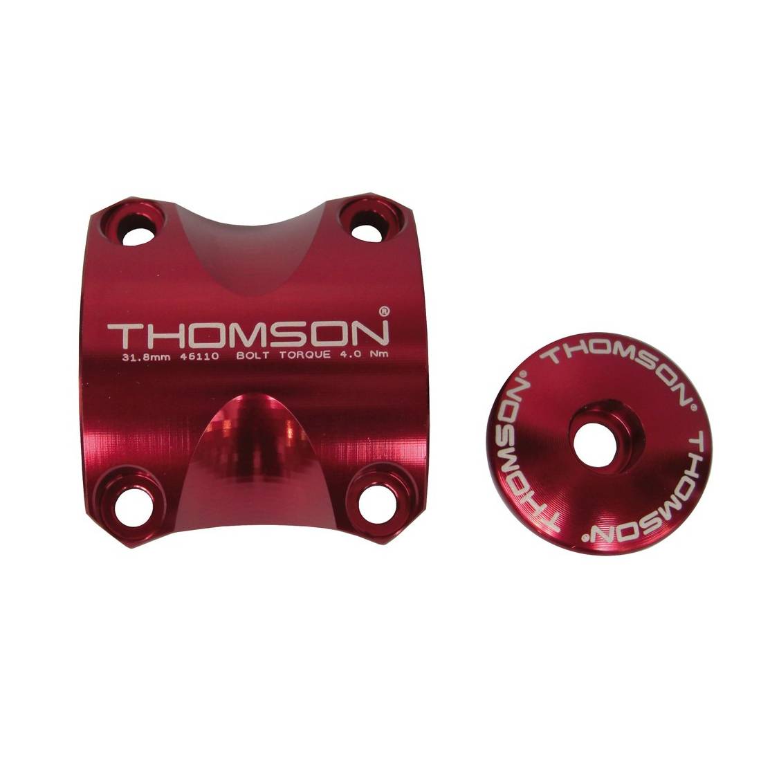 THOMSON SM-A004 red Lenkerklemmung Kit Elite X4 MTB, 31,8 mm, rot (1 Set)