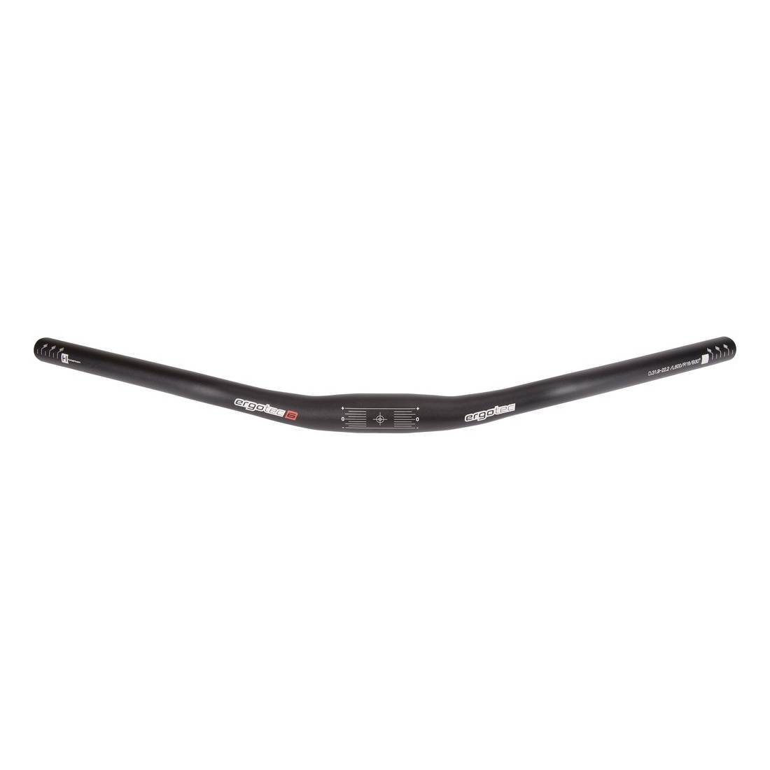 ergotec 14107001 Lenkerbügel Lady Town Alu, Ø 31,8mm, 600mm, 30°, schwarz/matt