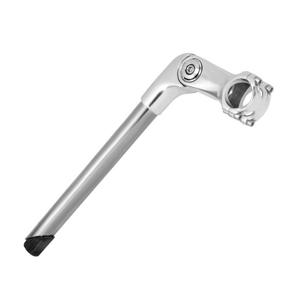 ergotec 33390001 1-1/8" Vorbau "Octopus 2 Tube", Schaft: 300 mm, Länge: 110 mm, Lenker: 31,8 mm, Niro/Alu, SL4, silber/silber