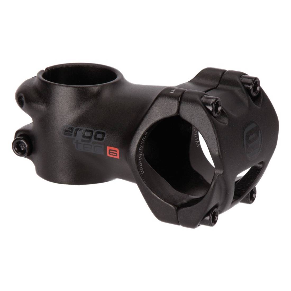 ergotec 40862001 1-1/8" A-Head Vorbau "Ray", Länge: 55 mm / 0°, Lenker: 35 mm, Alu, SL6, schwarz