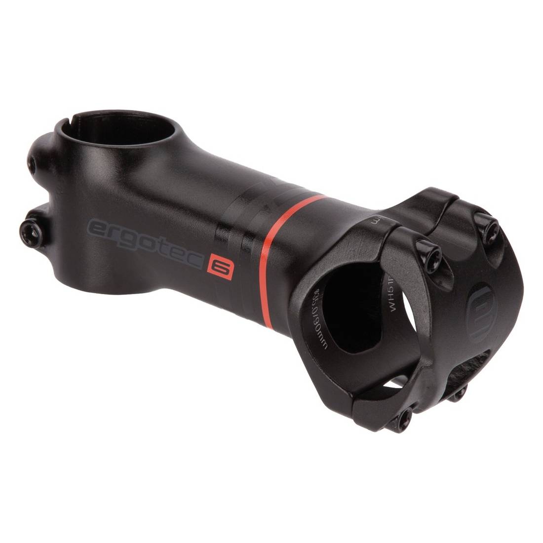 ergotec 40873001 1-1/8" A-Head Vorbau "Ray", Länge: 110 mm / 7°, Lenker: 35 mm, Alu, SL6, schwarz