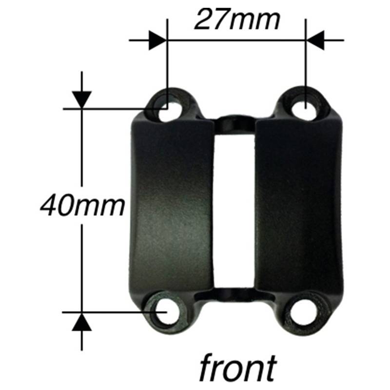 by.schulz 10391 Speedlifter Vorbau-Platte SDS Alu, 4-Loch Ø31,8mm, schwarz