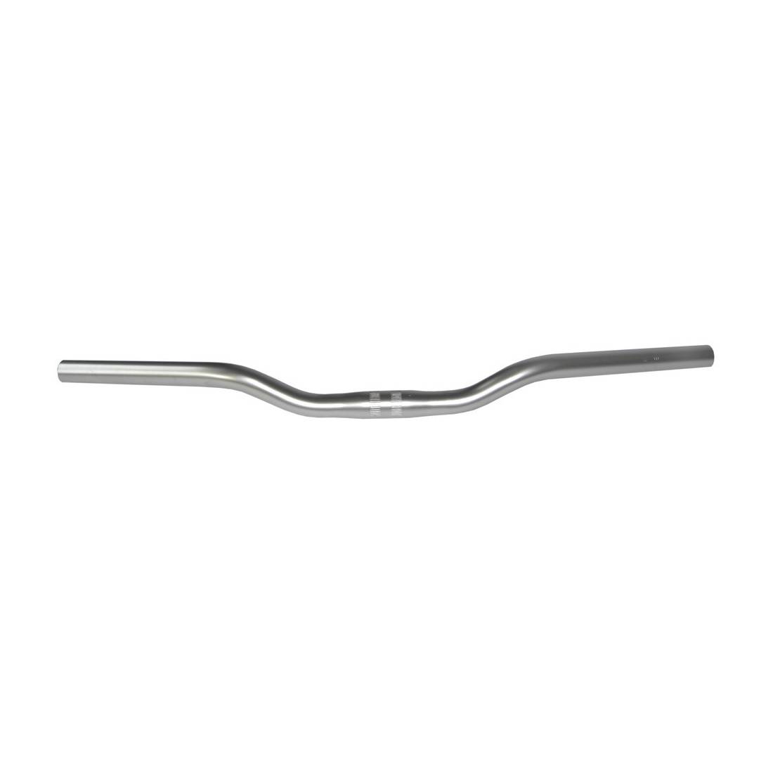 ergotec 16278001 Lenkerbügel City Stahl, Ø 25,4mm, 620mm, Alu-Look, 14°, silber