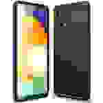 NALIA Carbon Look Case für Samsung Galaxy A53, Matt-Schwarze Silikonhülle Anti-Fingerabdruck Kohlefaser-Optik Rutschfest Stoßfest Kratzfest, Dünne
