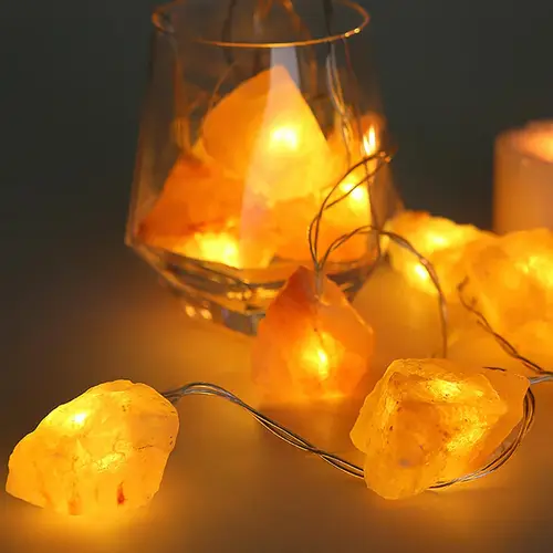 Lichterkette LED Salzkristalle Himalaya Salzlichterkette Lichterkette Batterien Salzkristalllampe, Timer, 10x LED 0,06W warmweiß, LxBxH 165x4x4 cm Lichterkette LED Salzkristalle Himalaya Salzlichterkette Lichterkette Batterien Salzkristalllampe, Timer, 10x LED 0,06W warmweiß, LxBxH 165x4x4 cm