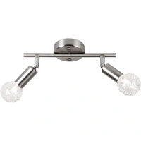 Strahler nickel-matt Drahtgeflecht inkl. 2xE14 28W 230V ELASTICA Strahler nickel-matt Drahtgeflecht inkl. 2xE14 28W 230V ELASTICA