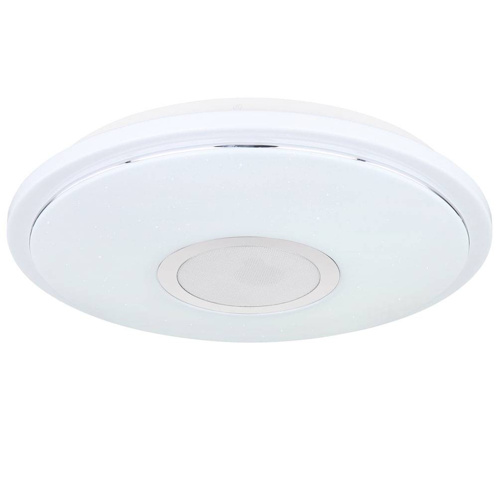 LED Decken Leuchte Bluetooth Lautsprecher Tageslicht Lampe Funkel Effekt Strahler