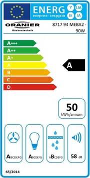 Oranier Dunstabzugshaube Meba2 90 W