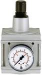 Riegler Druckregler »multifix«, inkl. Manometer, BG 5, G 1, PE max. 16 bar, Mediums-Umgebungstemp. max. 60 °C, Regelbereich 0,1 - 3 bar<br>Vordruck