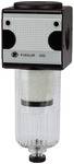 Riegler Vorfilter »multifix« mit PC-Behälter, 0,3 µm, BG 3, G 1/2, PE max. 16 bar, Mediums-Umgebungstemp. max. 60 °C, Ablassventil: HA<br>Zur Aus