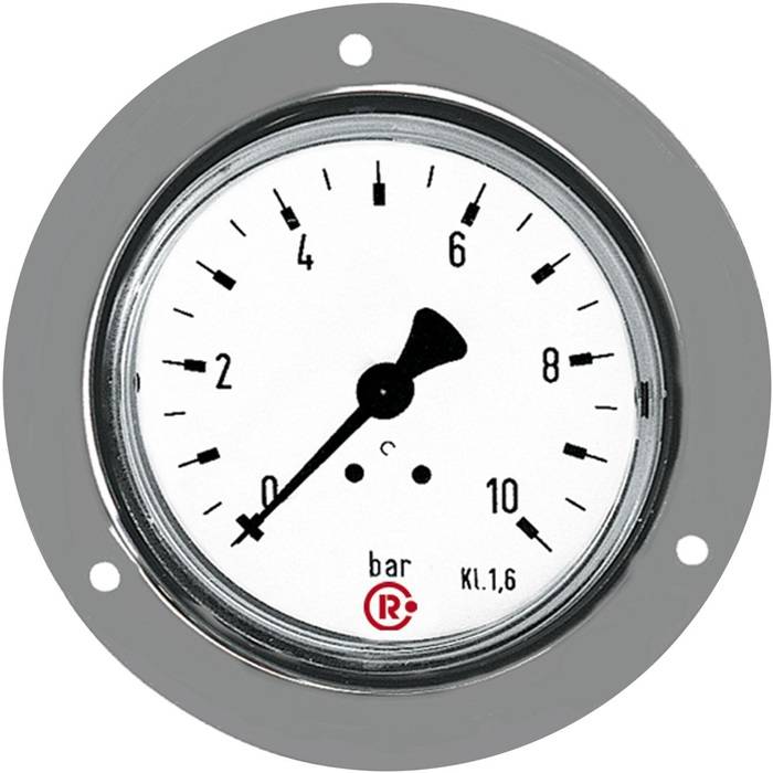 Standardmanometer Frontring verchr. G 1/4 hinten 0 - 4,0 bar D. 50