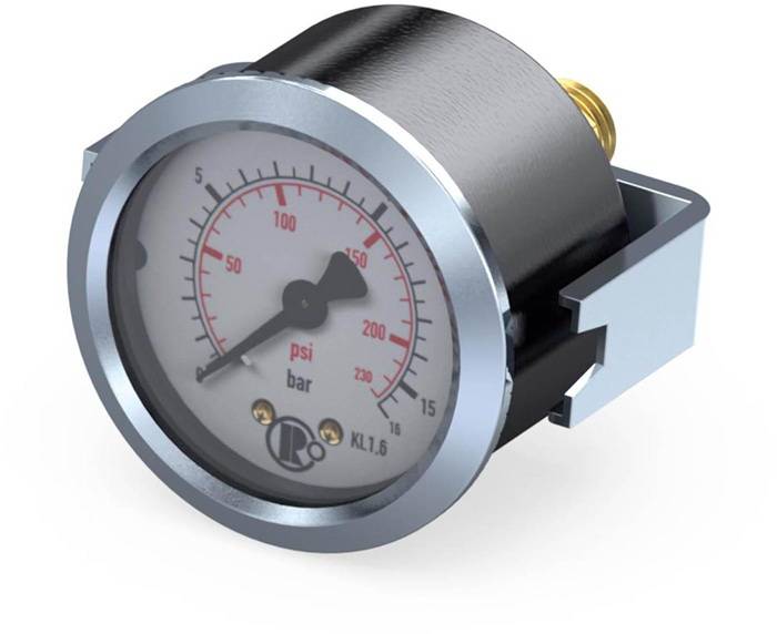 Standardmanometer Dreikantfrontring G 1/8 hinten 0 - 6,0 bar D. 40