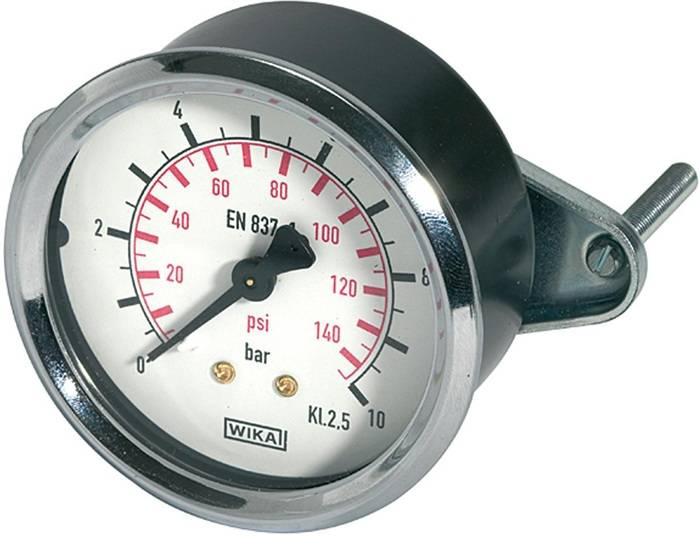 Standardmanometer Dreikantfrontring G 1/4 hinten 0-160,0 bar D. 63