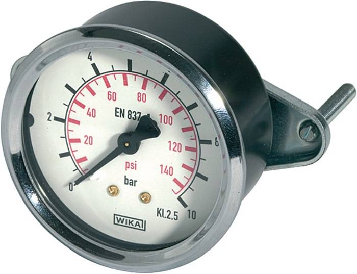Manometer - Klasse 2,5 - Ø 50 - Überdruck - G 1/4" B - Skalenteilung 0,5 - Anzeigebereich 0 bis 10 bar