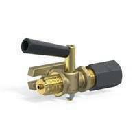 Manometer-Absperrhahn Zapfen-Spannmuffe MS bl. G 1/2 60x25x10