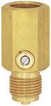 Riegler Stoßminderer für Manometer, G 1/2, PN 400 bar, SW 27, Temp. max. 120 °C, aus Messing<br>Zur Dämpfung von stoßartig auftretenden Druckbela