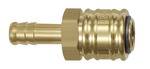 Riegler Schnellverschlusskupplung NW 7,2, Messing blank, Tülle LW 10, Betriebsdruck 0 - 35 bar, Mediums-/Umgebungstemp. -20 °C bis 100 °C<br>Die un