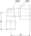 Riegler Schnellverschlusskupplung NW 7,2 MS blank, Tülle LW 10, Schottgew. G 1/4, Betriebsdr. 0-35 bar, Mediums/Umgeb.temp -20°C bis 100°C<br>Die