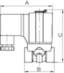 Riegler Einstecktülle, NW 5, beidseitig absperrend, MS blank, Tülle LW 9, Betriebsdruck 0-35 bar, Mediums-/Umgeb.temp. -20 °C bis 100 °C