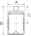 Riegler Klauenkupplung mit Schlauchanschluss, LW 13 (1/2"), mit Sicherungsbund, Temperguss verzinkt und gelb passiviert, PN max. 10 bar<br>Die