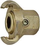 Riegler Klauenkupplung mit IG, G 1, mit Messing-Dichtung, Temperguss verz. und gelb passiviert, PN max. 10 bar, Temp. -40 °C bis 95 °C<br>Die univer