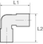 Riegler Einsteck-Winkelverbinder POM, Stutzen 18 mm, für Schlauch-Außen-Ø 18 mm, Arbeitsdruck max. 10 bar<br>Schnellsteckverbinder mit hoher Festig