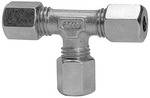 Riegler T-Verschraubung, Rohr-Außen-Ø 18 mm, PN max. 315 bar, SW1 32, SW2 24, Stahl verzinkt<br>T-Verschraubung, leichte Ausführung