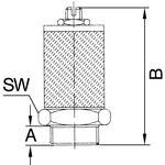 Riegler Schalldämpfer, Sinterbronce/Messing, Abluft einstellbar, R 1/2, SW 22 mm,Betriebsdr. max. 10 bar, Betriebstemp. -10 °C bis 250 °C<br>Über