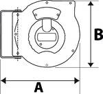 Riegler Schlauchaufroller für Druckluft/Wasser, PU-Schlauch ø 12x8, Betriebstemp. max. 40 °C, PN max. 15 bar, G 1/4, Schlauchlänge 12 m<br>Schlauc