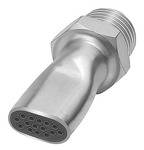 Riegler Lärmarme Flachdüse, G 3/8 AG, Sicherheitsdüse allgemeine Anwendungen, Stahl verzinkt, Länge 50,0 mm, Düsenbreite 16,5 mm<br>Mit diesen l