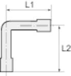 Riegler Winkel-Schlauchverbindungsstutzen, für Schlauch LW 3 mm, Temperaturbereich -10 °C bis 60 °C, Messing und POM<br>Schlauchverbindungsteile