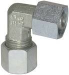 Riegler Einstellbare Winkel-Verschraubung, Dichtkegel, 360° drehbar, Mutter M36x2,0 i., Rohr-Außen-Ø 28 mm, PN max. 160 bar, Stahl verz.