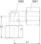 Riegler Einstellbare Winkel-Verschraubung, Dichtkegel, 360° drehbar, Mutter M36x2,0 i., Rohr-Außen-Ø 28 mm, PN max. 160 bar, Stahl verz.