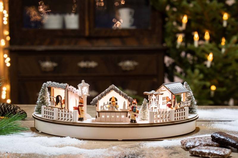 4 Stück Hellum LED-Holz Stadt Szenerie 524604