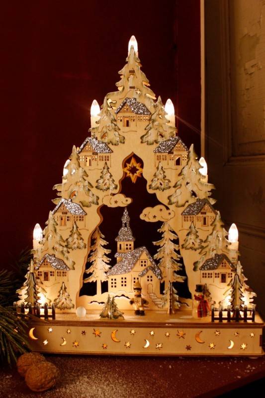 3 Stück Hellum LED-Holzleuchter (F) 525021