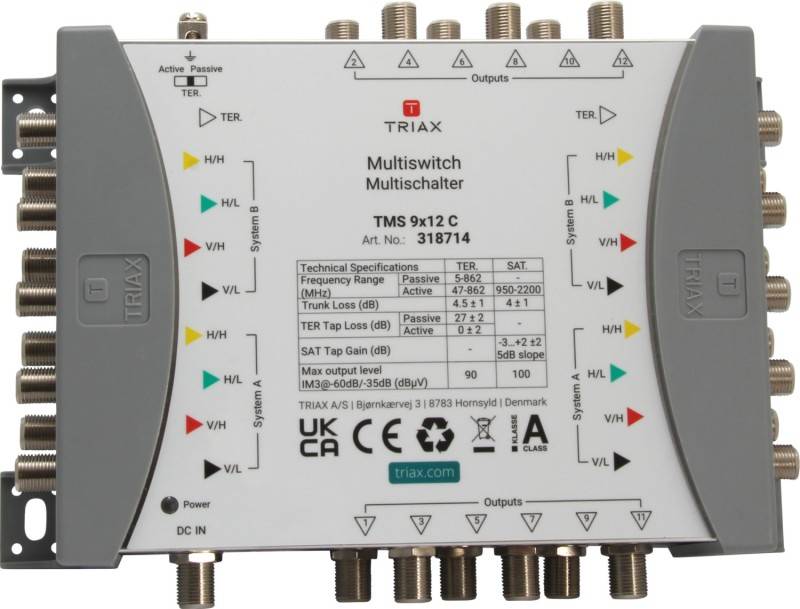 Triax Kaskaden-Multischalter TMS 9x12 C