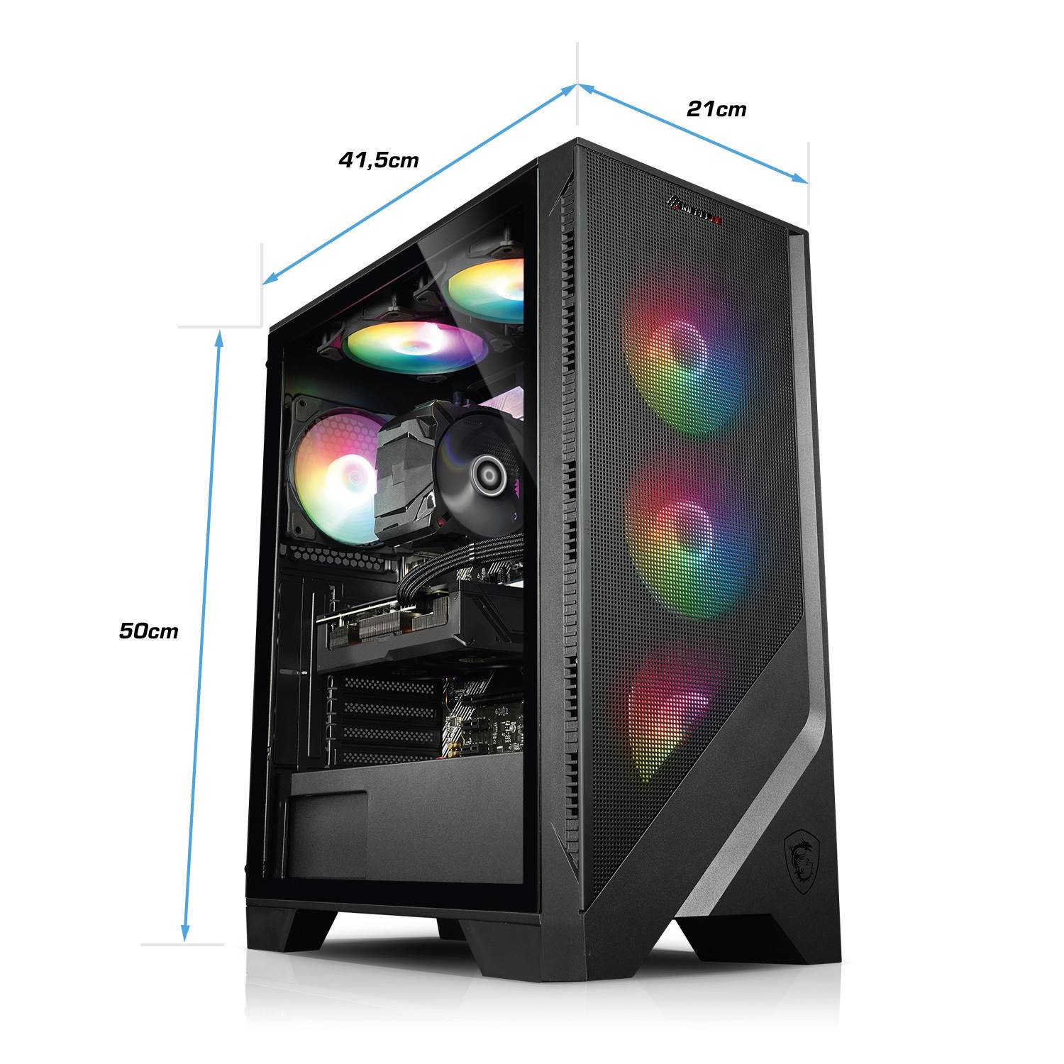 Kiebel Gaming PC Firebolt 12 Intel Core i9-12900KF, 32GB DDR4, NVIDIA RTX 4060 8 GB, 1TB SSD, WLAN, Windows 11