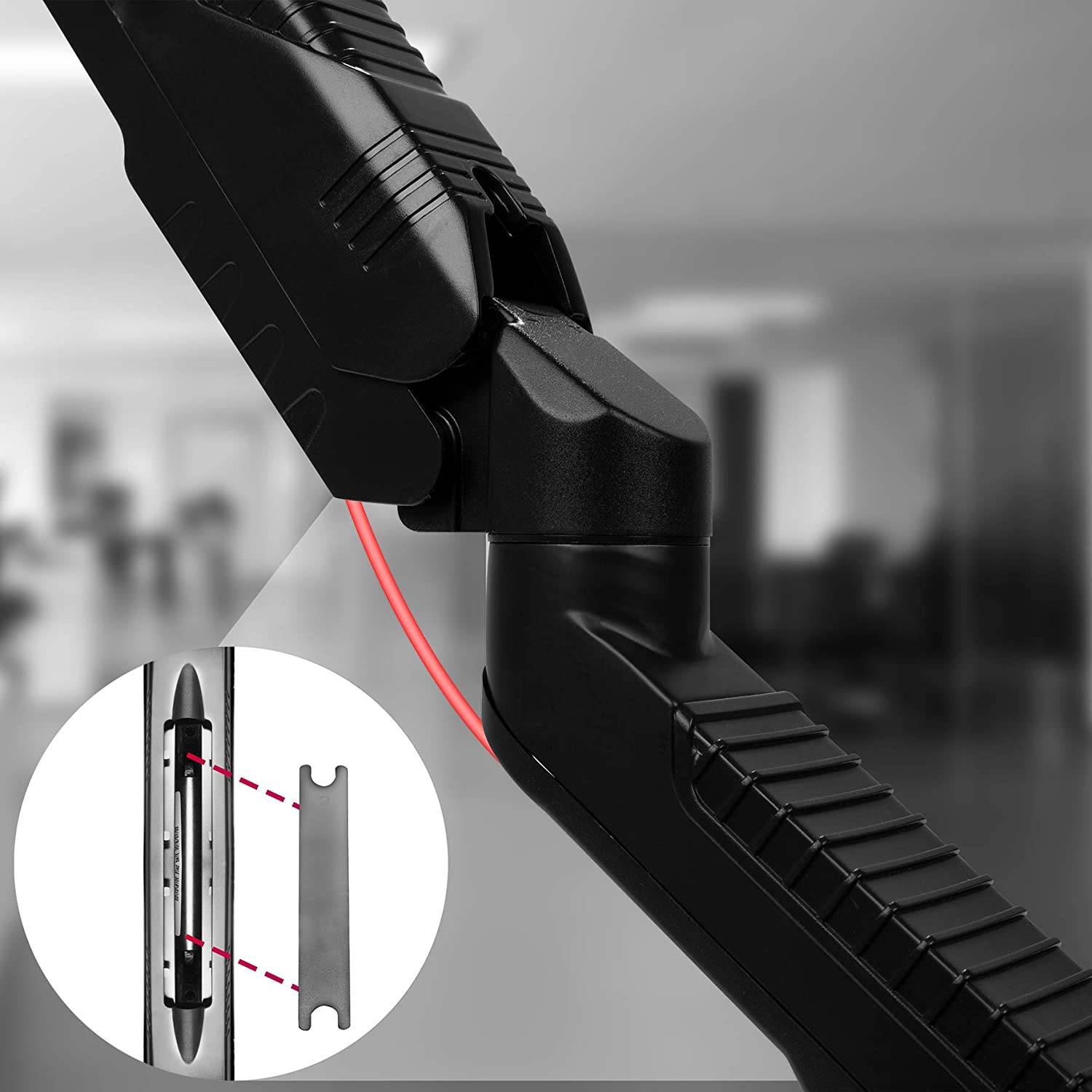 Duronic DMDCL1X1 Monitor- und Laptophalterung für 27" - 6,5kg Kapazität - Verstellbar in Höhe, Neigung und Drehung