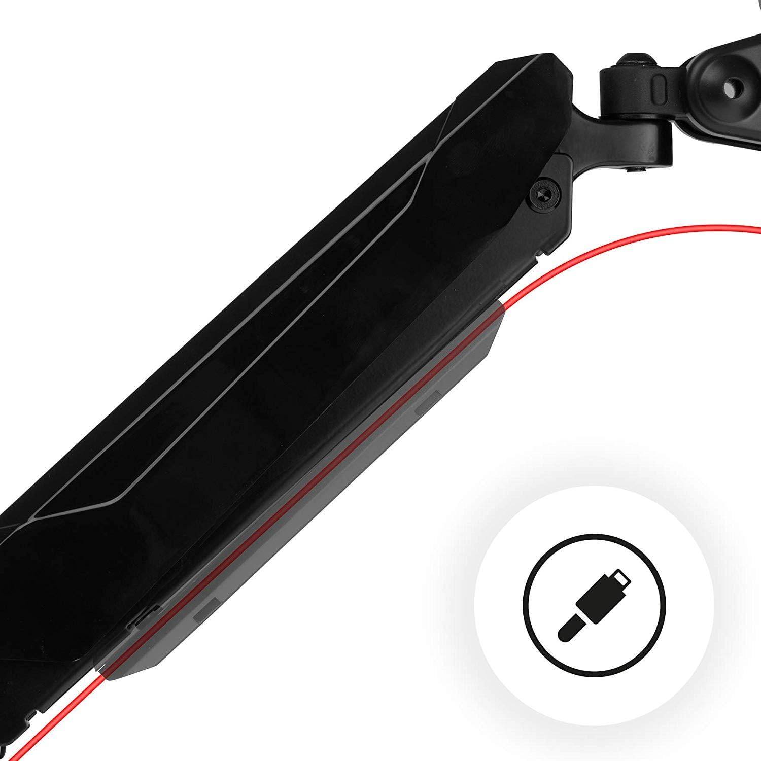 Duronic DMG51X2 Monitorhalterung für 27" - 8kg Kapazität - Verstellbar in Höhe, Neigung und Drehung - Gasdruckfeder