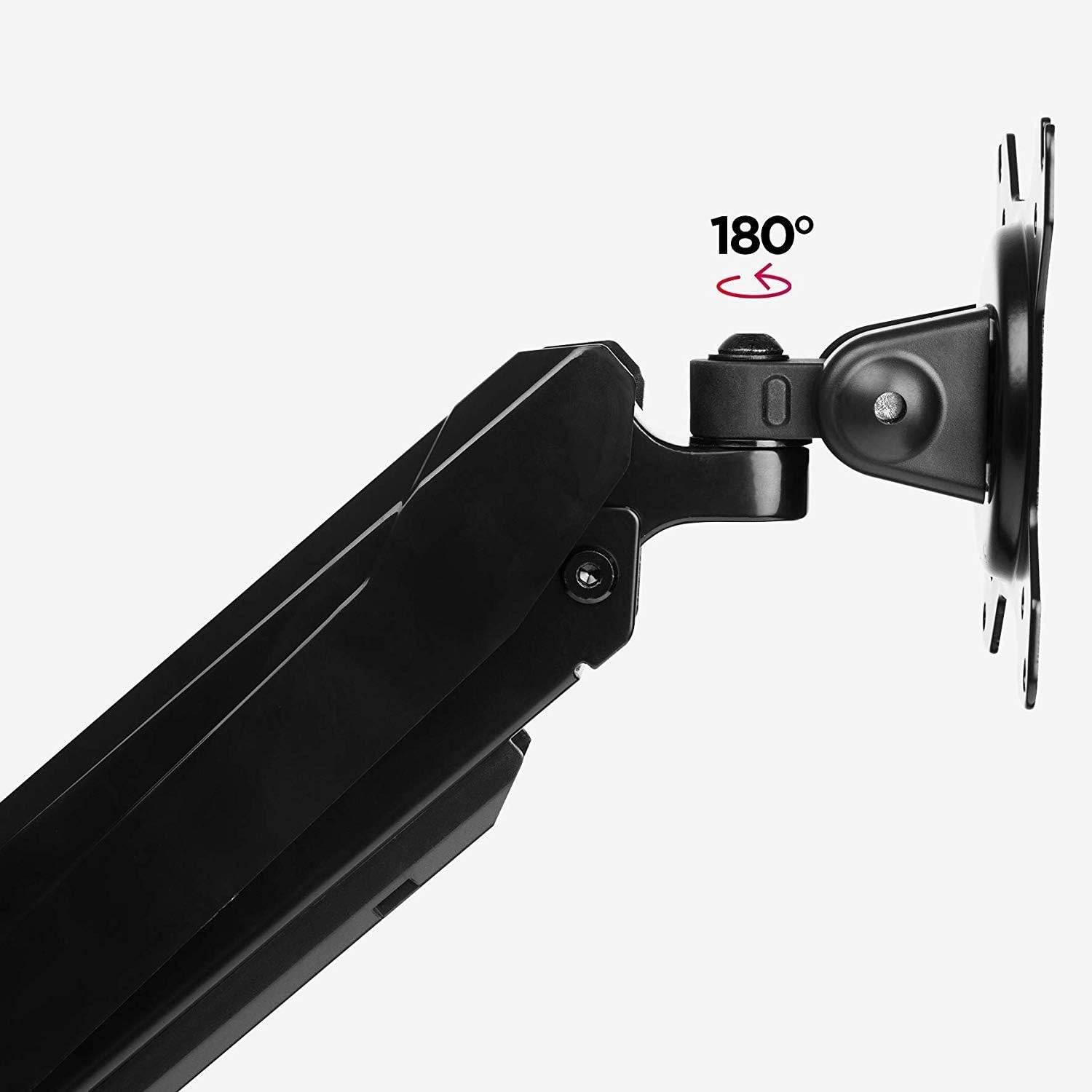 Duronic DMG51X2 Monitorhalterung für 27" - 8kg Kapazität - Verstellbar in Höhe, Neigung und Drehung - Gasdruckfeder