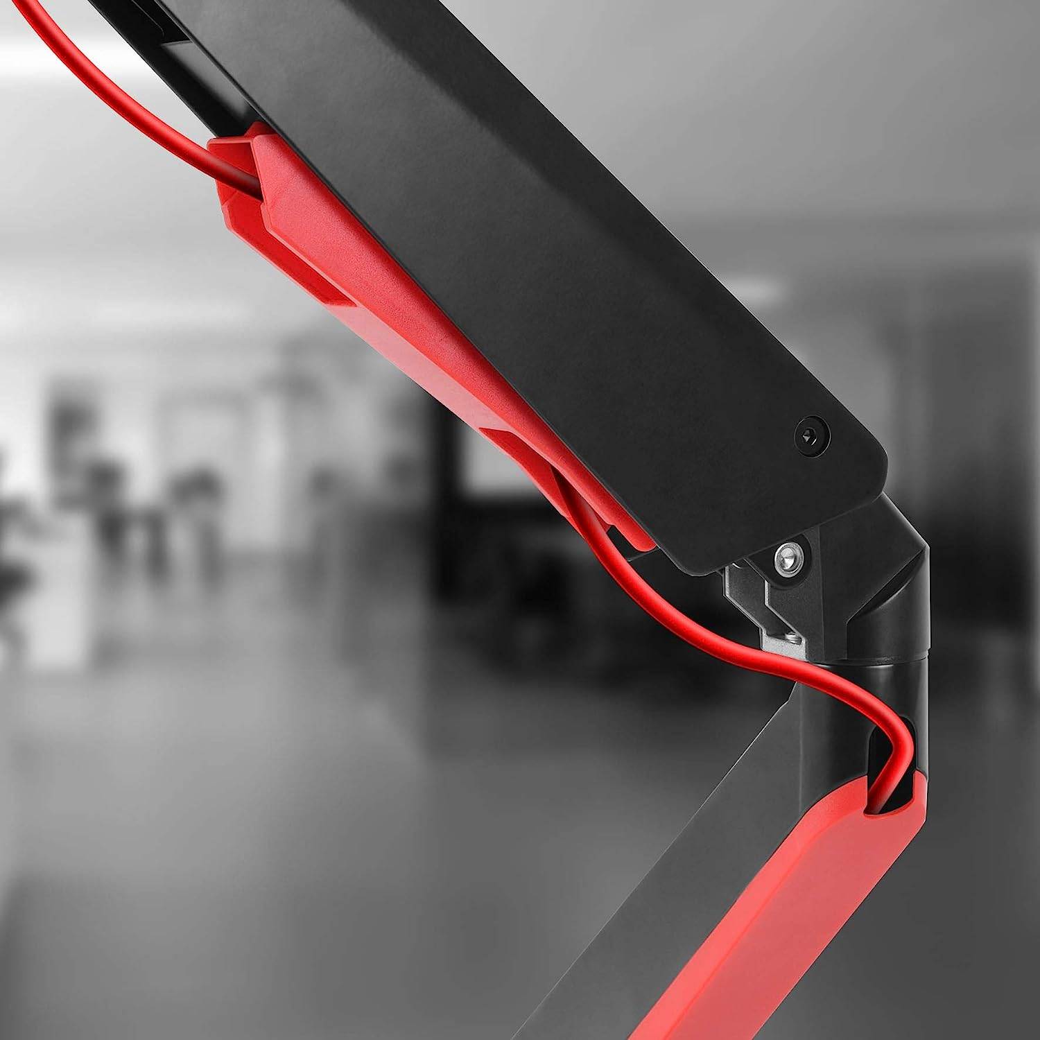 Duronic DMGM5X1 Monitorhalterung für 32" und 8kg - Rote LED - Verstellbar in Höhe, Neigung und Drehung - Gasdruckfeder